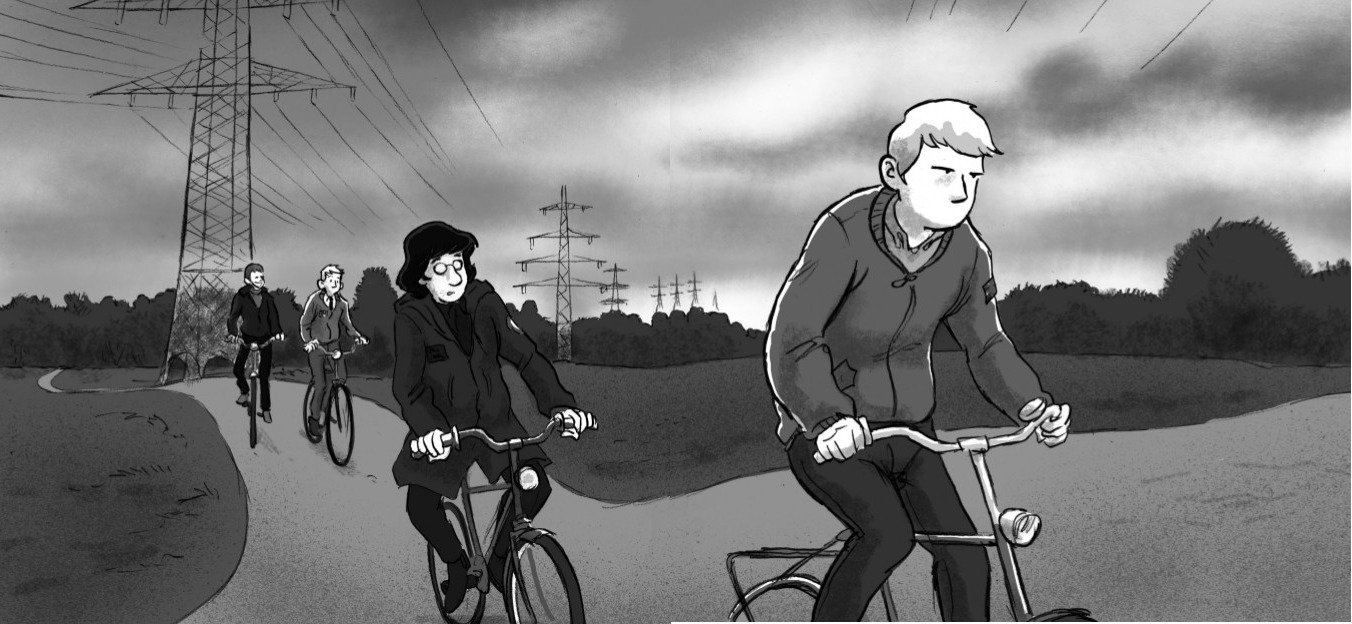 Szene aus "Fahrradmod" von Tobi Dahmen © 2015, Tobi Dahmen, Carlsen